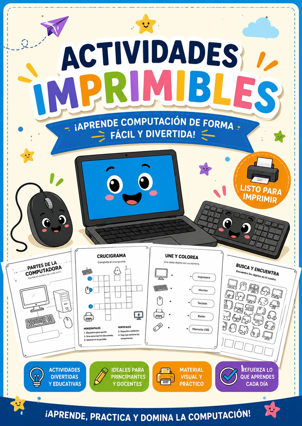 Actividades Imprimibles Para Niños — Portada